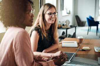Women working in an office