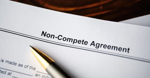 A paper saying "Non-Compete Agreement"