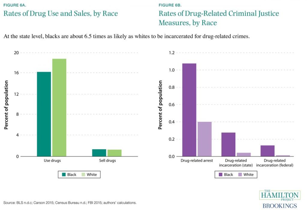 Rates of Drug Use and Sales, by Race; Rates of Drug Related Criminal Justice Measures, by Race