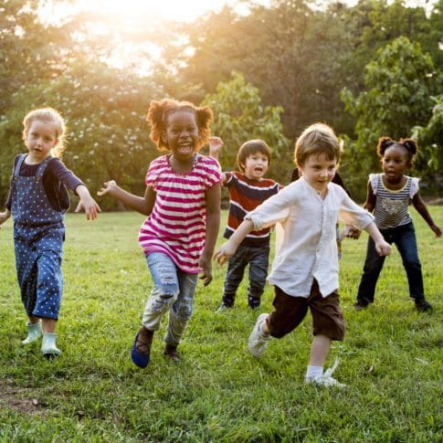 Children playing outside