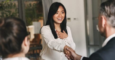 A handshake a a job interview