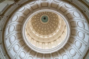 The ceiling of a state house