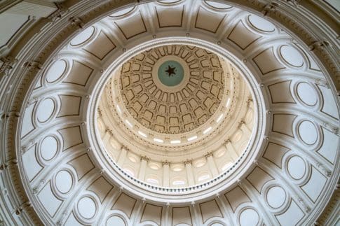 The ceiling of a state house