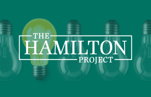 Lightbulbs overlaid with The Hamilton Project's logo